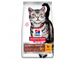 Hill's Science Plan Hairball Indoor Adult Chicken сухой корм для кошек живущих в помещении 300г