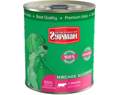 Четвероногий гурман Мясное ассорти консерва для собак язык 340г