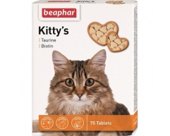 Beaphar Kitty's Taurine+Biotine витамины для кошек с биотином и протеином 75таб