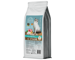 PETVADOR PREMIUM сухой корм для стерилизованных кошек утка 1кг