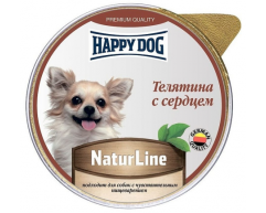 Happy Dog NaturLine ламистер для собак паштет телятина сердце 125г