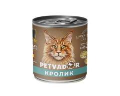 Petvador консерва для котят и кошек кролик 240г
