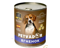 Petvador косерва для взрослых собак ягненок/лосось 400г