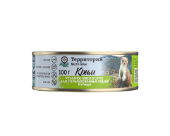 Территория консерва для стерилизованных кошек Крым Рубленое мясо курицы в соусе 100г