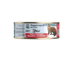 Территория консерва паштет для кошек Урал Индейка с ягненком 100г