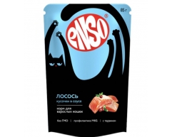 Enso пауч для кошек кусочки лосося в соусе 85г