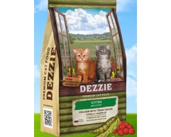 Dezzie Kitten сухой корм для котят курица/индейка 400гр
