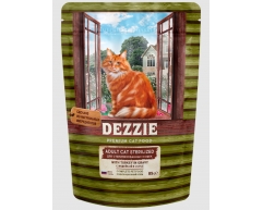 Dezzie Sterilized Cat Turkey пауч для стерилиз кошек индейка в соусе 85г