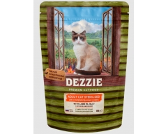 Dezzie Sterilized Cat Lamb пауч для стерилиз кошек ягненок в желе 85г