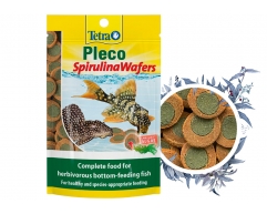 Tetra Pleco SpirulinaWafers пластинки корм для любых травоядных донных рыб 15г