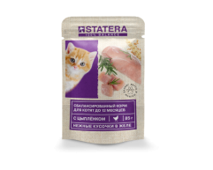 Statera пауч для котят цыпленок в желе 85г