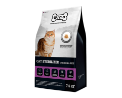 Gina Cat Sterilized Chicken&Riсe сухой корм для стерилизованных кошек курица/рис 1кг