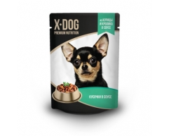 X-DOG пауч для собак в соусе курица/кролик 85г