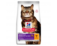 Hill's Science Plan Sensitive Stomach & Skin сухой корм с чувствительным пищеварением и кожей 1,5кг