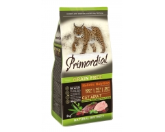 Primordial Grain Free Adult Duck Turkey сухой беззерновой корм для кошек утка/индейка 2кг