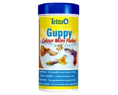 Tetra Guppy Colour Mini Flakes хлопья улучшение окраски корм для гуппи/живородящих карпозубых 100мл