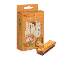 Little One лакомство бисквиты для грызунов с хрустящим гаммарусом 5*7г