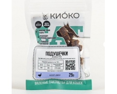 Киоко лакомство для кошек Подушечки из мяса утки 25г