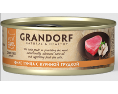 Grandorf консерва для кошек филе тунца с куриной грудкой 70 г