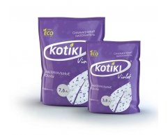 Kotiki наполнитель силикагелевый Violet Антибактериальные кристаллы 7,6л