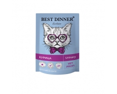 Best Dinner Exclusive Vet Profi Urinary для кошек курица в соусе 85г