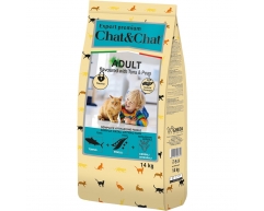 Chat&Chat Expert Premium сухой корм для взрослых кошек тунец 14кг