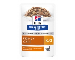 Hill's PRESCRIPTION DIET k/d пауч для кошек с заболеванием почек курица 85г