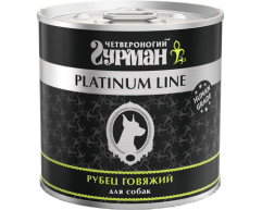 Четвероногий гурман Platinum line консерва для собак в желе рубец говяжий 240г
