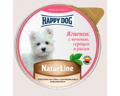 Happy Dog NaturLine ламистер для собак паштет ягненок/печень/сердце/рис 125г