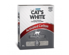 Cat's White BOX Premium Activated Carbon комкующийся наполнитель с активированным углем 6л