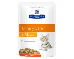 Hill's PRESCRIPTION DIET c/d Multicare пауч для кошек профилактика МКБ курица(лосось) 85г