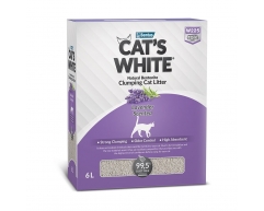 Cat's White BOX Premium Lavender комкующийся наполнитель c ароматом лаванды 6л
