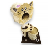 Dezzie игровой комплекс для кошек с домом и когтеточкой Анкара 40*57*108см