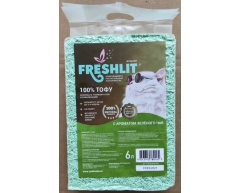 Freshlit наполнитель тофу с ароматом зеленого чая 6л