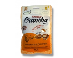 Gnawlers Omegas Crunchy лакомство для кошек подушечки с курицей 60г