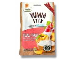 Dentalight Yumm stix Real fruit лакомство для собак нарезка курица/виноград/персик/йогурт 70г