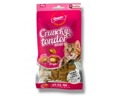 Gnawlers Crunchy tender лакомство для кошек подушечки с лососем и молоком 65г