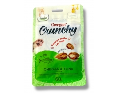 Gnawlers Omegas Crunchy лакомство для кошек подушечки с тунцом 60г