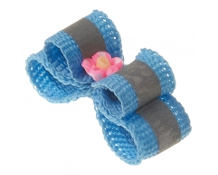 Pet Line Бантик (пара) светоотражающий двойной объёмный 3см*1см голубой