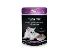 Gina пауч для кошек Tuna mix тунец кусочки в соусе 85г