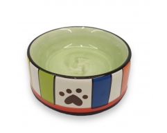 N1 миска керамическая Цветные полоски 180мл