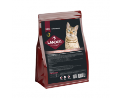 LANDOR Sensitive сухой корм для кошек чувствительное пищеварение индейка/утка 400г